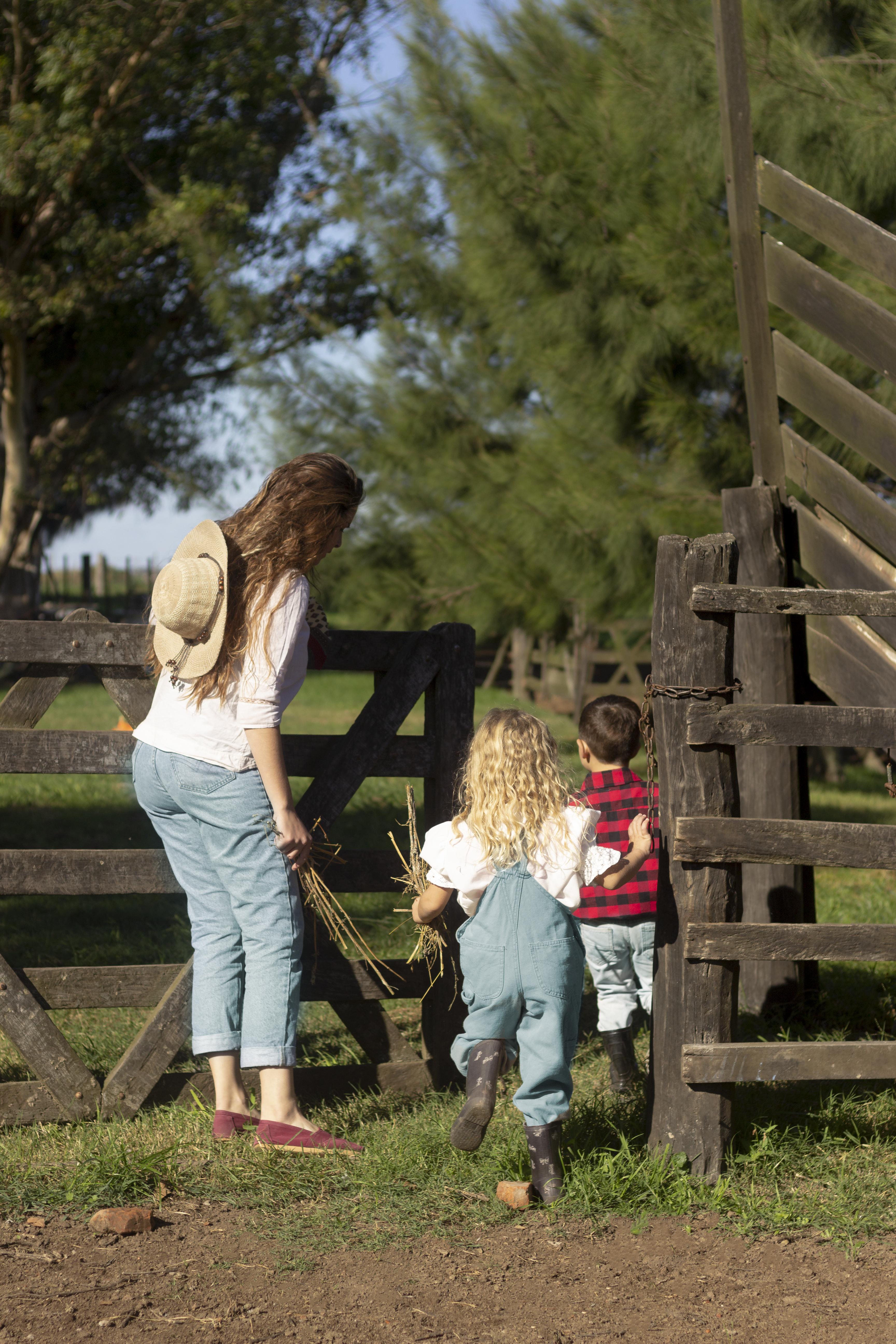 Family enjoying a tour at FairGrow